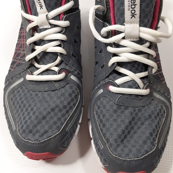 Reebok SmoothFlex Flyer Size 10 Gray and Pink Running Athletic Sneakers Shoes - Picture 5 of 10